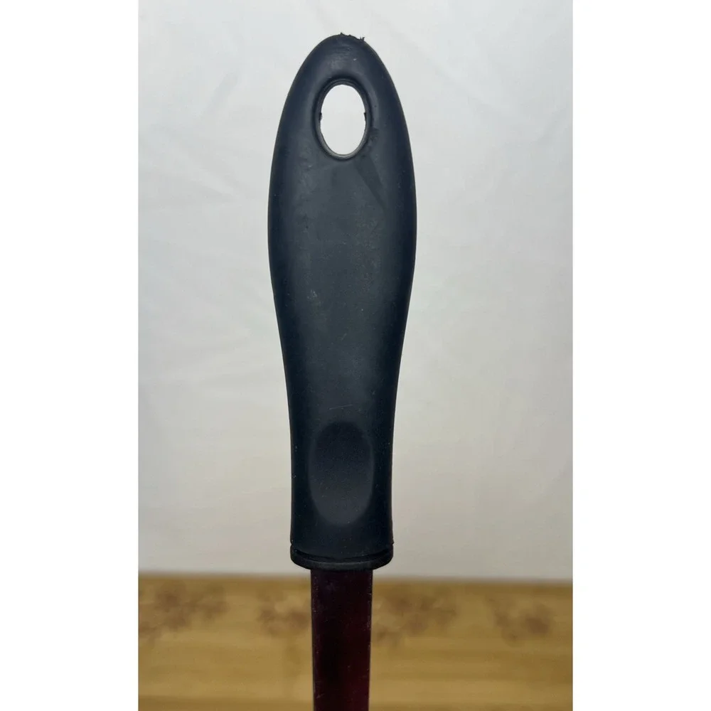 Stainless Steel Cooking/Serving Spoon Black Plastic Handle -‎ 13 inches
